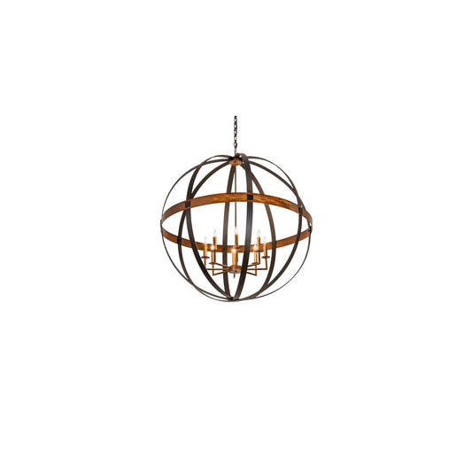 8 Light 42" Wide Taper Candle Pendant