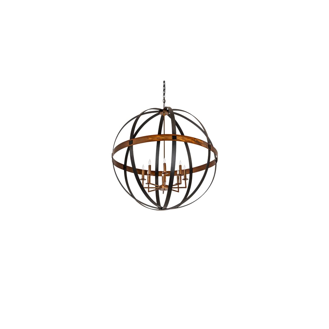 8 Light 42" Wide Taper Candle Pendant
