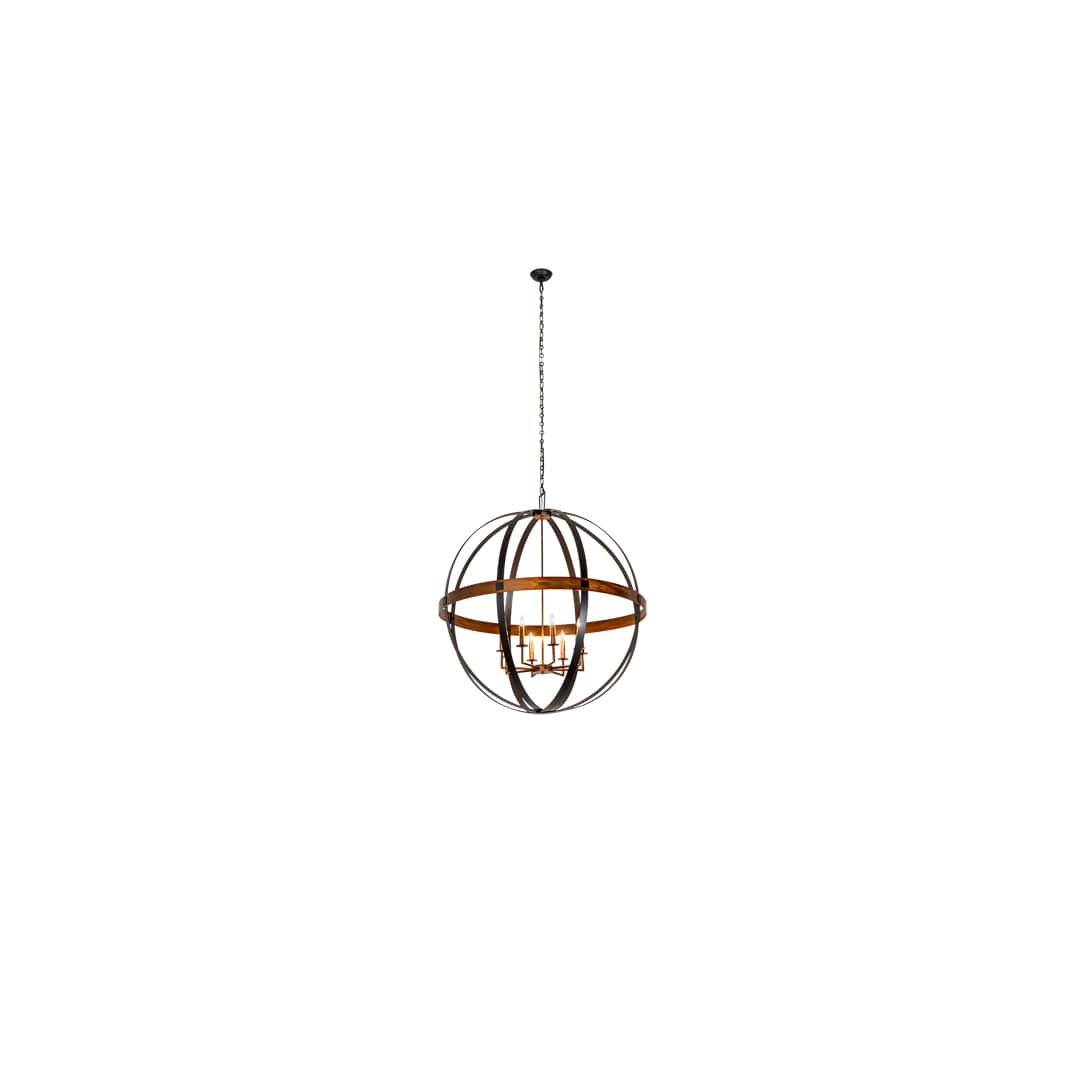 8 Light 42" Wide Taper Candle Pendant
