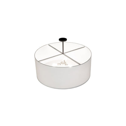 Cilindro 3 Light 36" Wide Semi-Flush Drum Ceiling Fixture - Oil Rubbed Bronze Finish