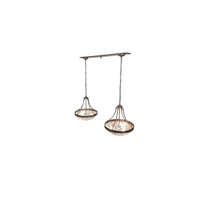 6 Light 56" Wide Linear Pendant