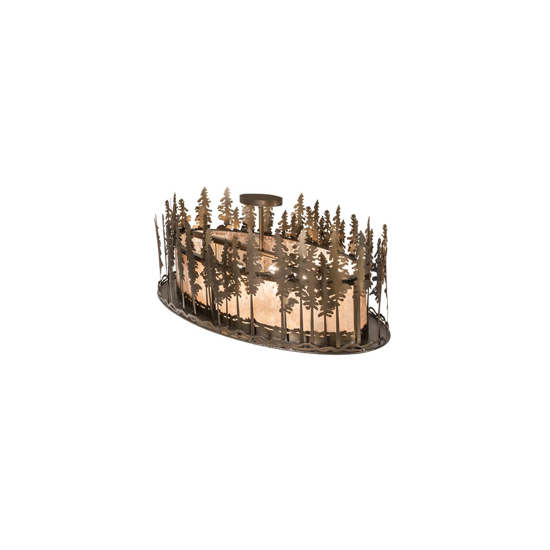 Tall Pines 6 Light 48" Wide Semi-Flush Ceiling Fixture