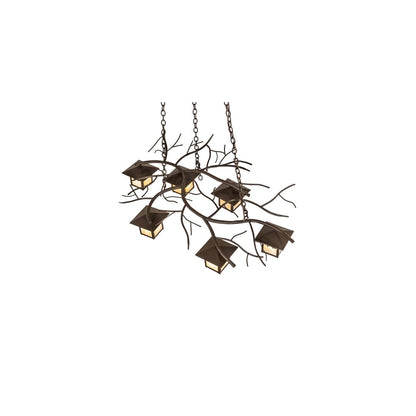 Long Winter Solstice 6 Light 36" Wide Linear Chandelier