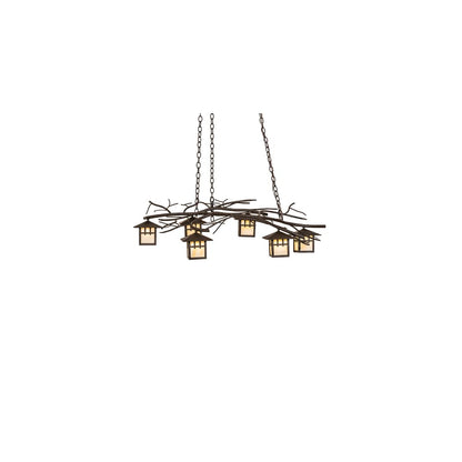Long Winter Solstice 6 Light 36" Wide Linear Chandelier