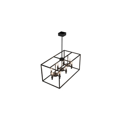 8 Light 17" Wide Linear Pendant
