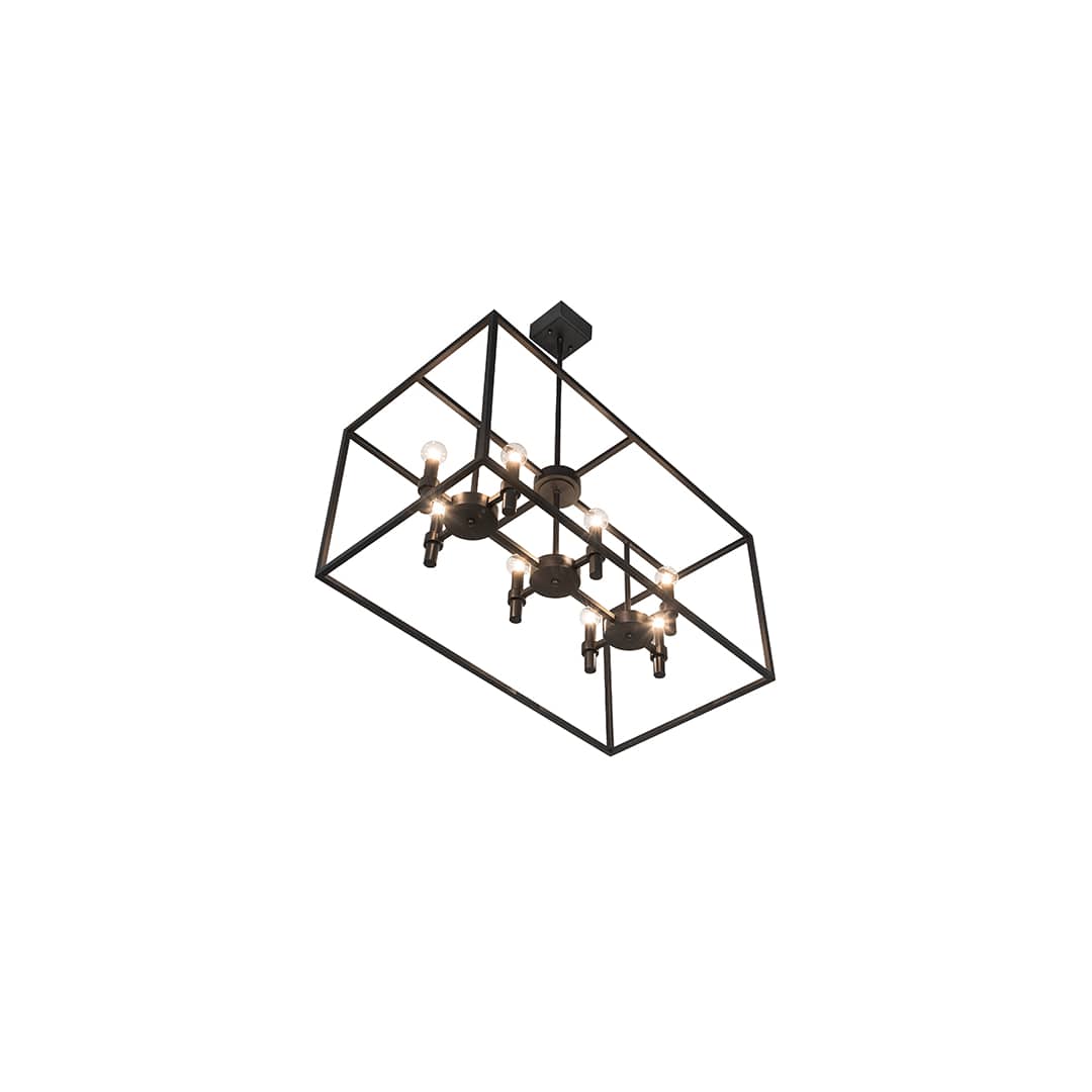 8 Light 17" Wide Linear Pendant