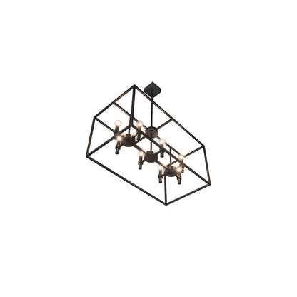 8 Light 17" Wide Linear Pendant