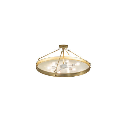 Metro Fusion 6 Light 32" Wide Semi-Flush Bowl Ceiling Fixture