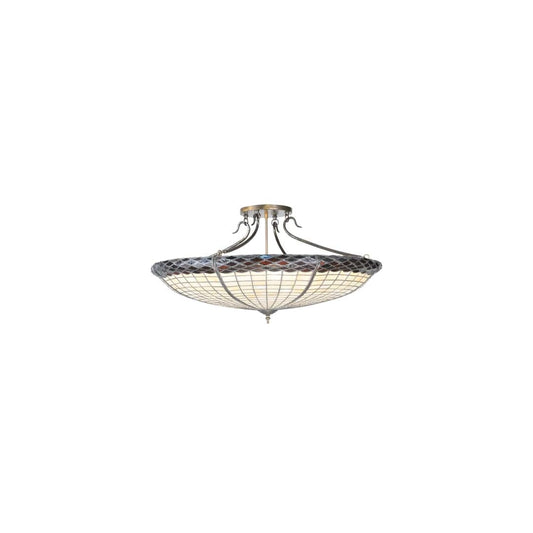 Greenbriar Oak 6 Light 36" Wide Semi-Flush Bowl Ceiling Fixture