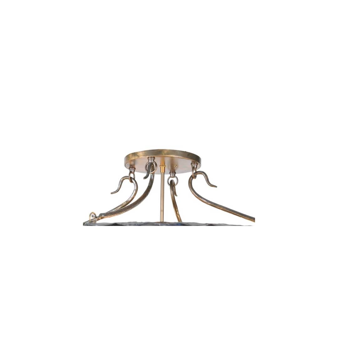 Greenbriar Oak 6 Light 36" Wide Semi-Flush Bowl Ceiling Fixture