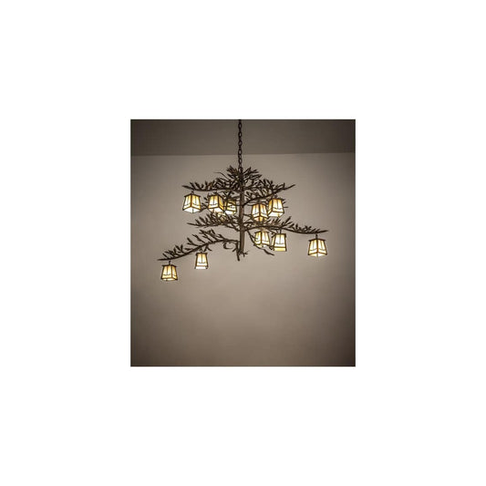 Pine Branch Valley View 12 Light 36" Wide Chandelier