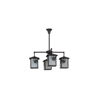 Seneca Winter Pine 4 Light 32" Wide Chandelier