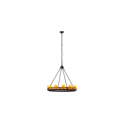 Barbury 12 Light 32" Wide Pillar Candle Style Chandelier
