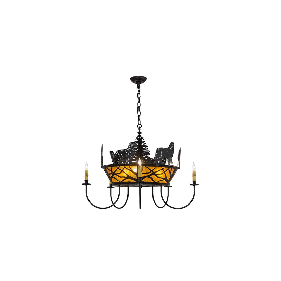 Big Dogs 8 Light 32" Wide Taper Candle Style Chandelier