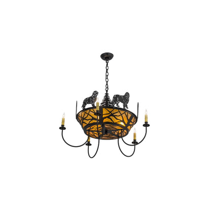 Big Dogs 8 Light 32" Wide Taper Candle Style Chandelier