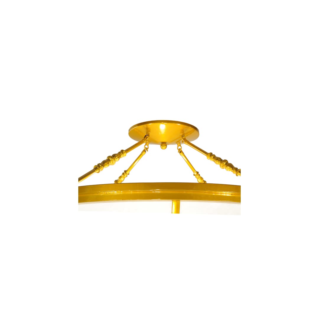 Commerce 4 Light 35" Wide Semi-Flush Bowl Ceiling Fixture - Polished Brass Finish