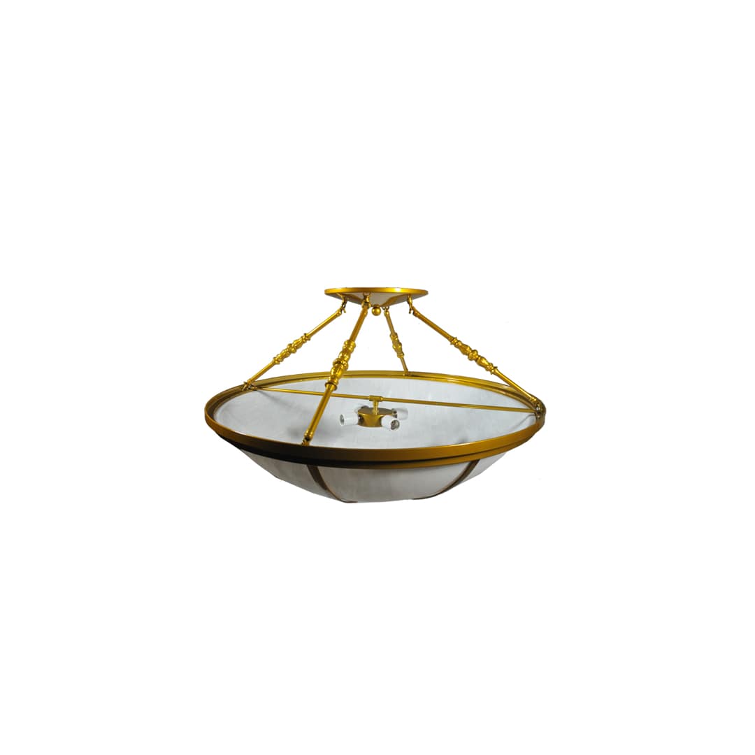 Commerce 4 Light 35" Wide Semi-Flush Bowl Ceiling Fixture - Polished Brass Finish