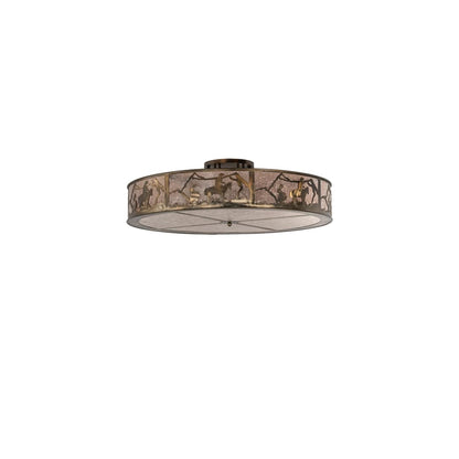 Cowboy 6 Light 49" Wide Semi-Flush Drum Ceiling Fixture
