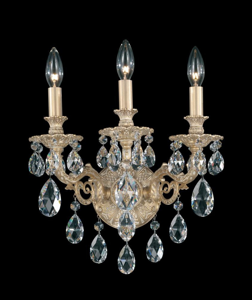 Milano Wall Sconce, 3-Light, Heirloom Bronze, Clear Swarovski Crystal, 15"H (5643-76S 1HPUG7)