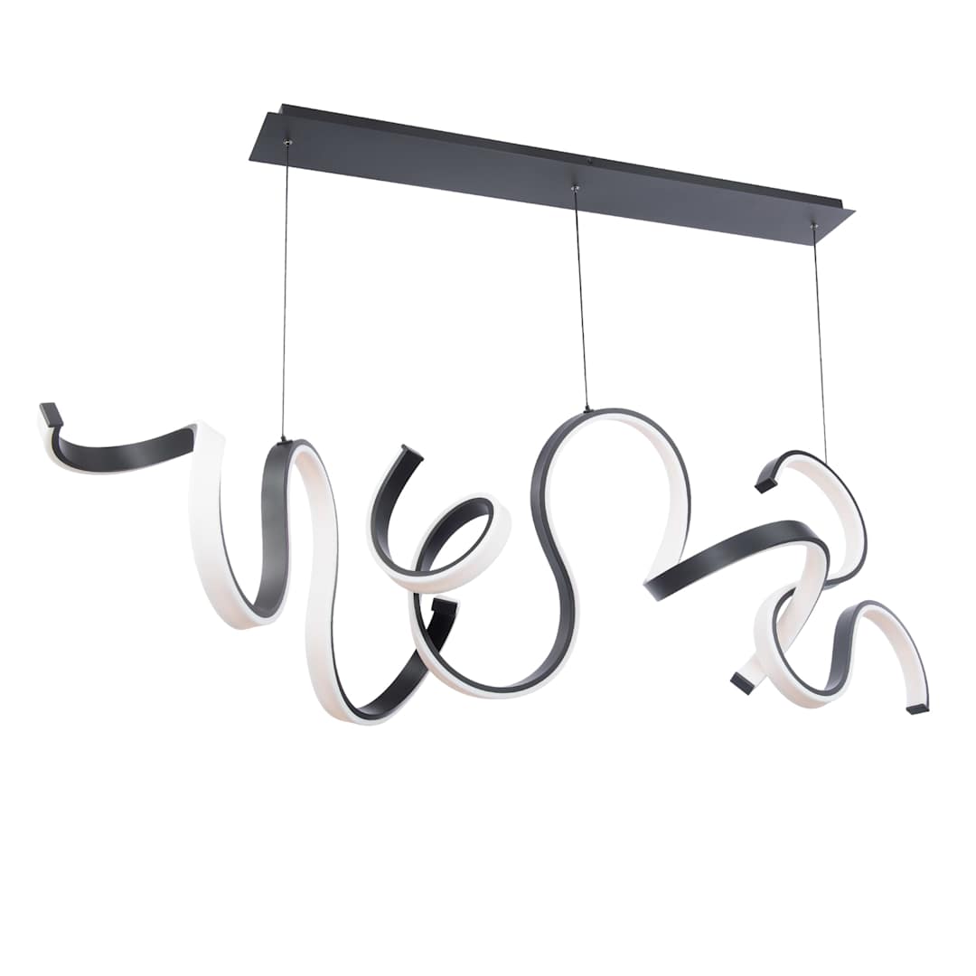 Tempest 67" Wide LED Abstract Linear Pendant