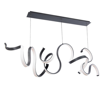 Tempest 67" Wide LED Abstract Linear Pendant