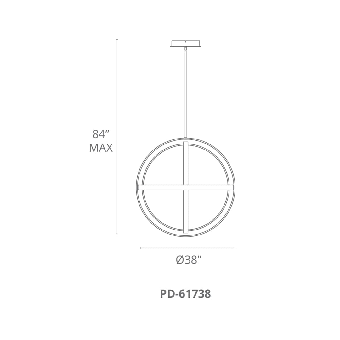 Kinetic 4 Light 38" Wide Integrated LED Globe Chandelier