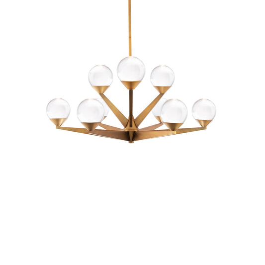 Double Bubble 9 Light 27" Wide LED Globe Chandelier