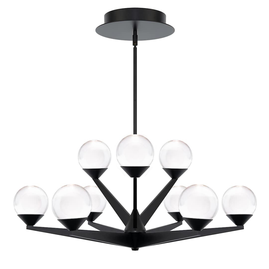 Double Bubble 9 Light 27" Wide LED Globe Chandelier