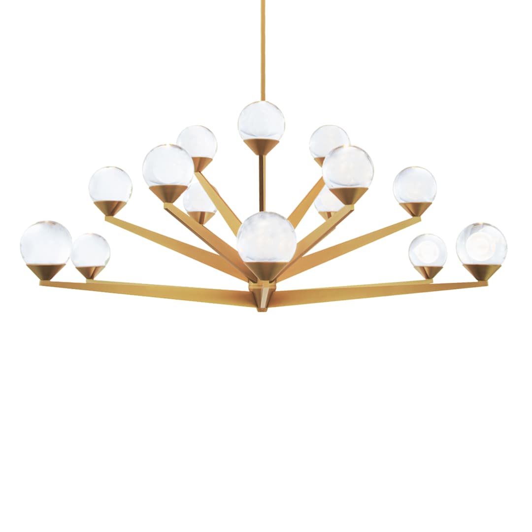 Double Bubble 15 Light 42" Wide LED Globe Chandelier