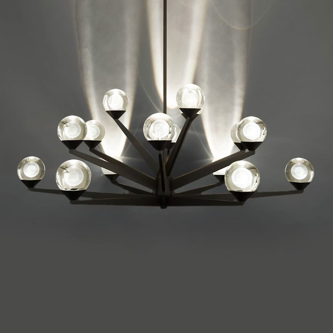 Double Bubble 15 Light 42" Wide LED Globe Chandelier