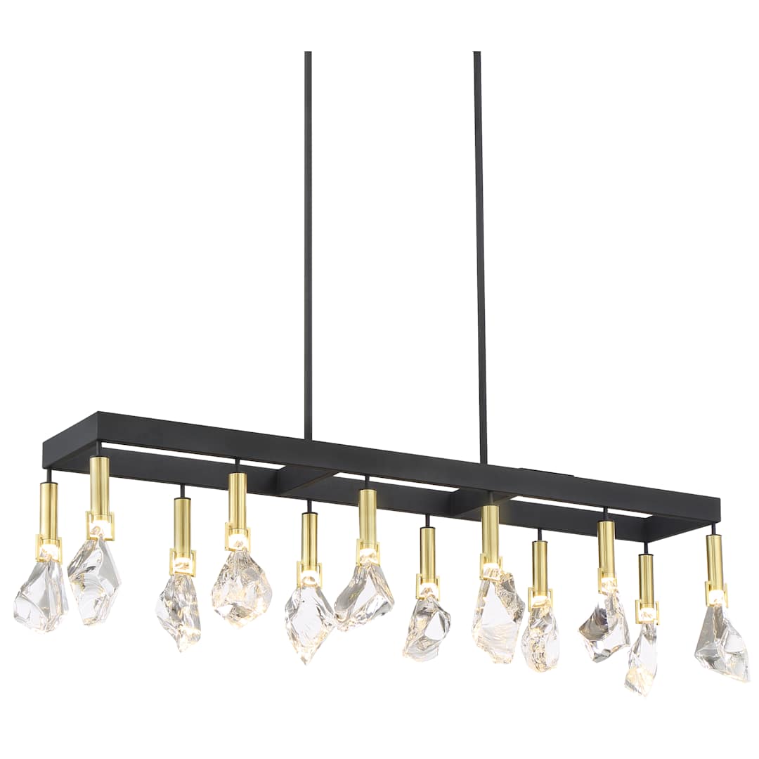 Rare Elements 12 Light 44" Wide LED Linear Chandelier