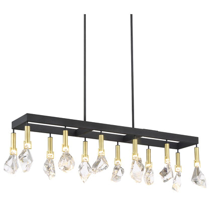 Rare Elements 12 Light 44" Wide LED Linear Chandelier
