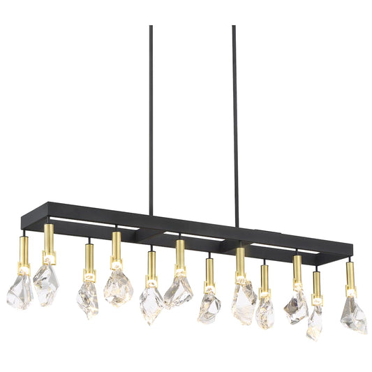 Rare Elements 12 Light 44" Wide LED Linear Chandelier