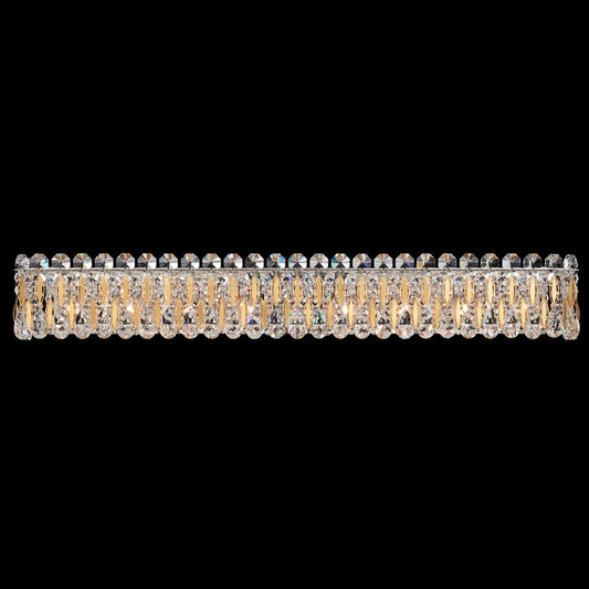 Sarella Bath Vanity, 8-Light, Heirloom Gold, Clear Heritage Crystal, 36.5"W (RS8336N-22H 1J2T93)