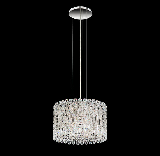 Sarella Pendant, 8-Light, Polished Stainless Steel, Clear Swarovski Crystal, 15.5"W (RS8345N-401S 1J00G0)