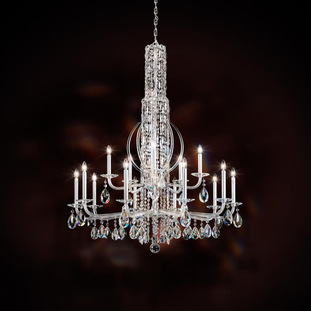 Sarella Chandelier, 17-Light, Heirloom Gold, Clear Heritage Crystal, 40.5"W (RS8415N-22H 1HWVTH)