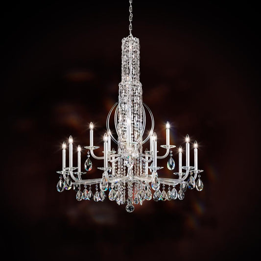 Sarella Chandelier, 17-Light, Heirloom Gold, Clear Heritage Crystal, 40.5"W (RS8415N-22H 1HWVTH)