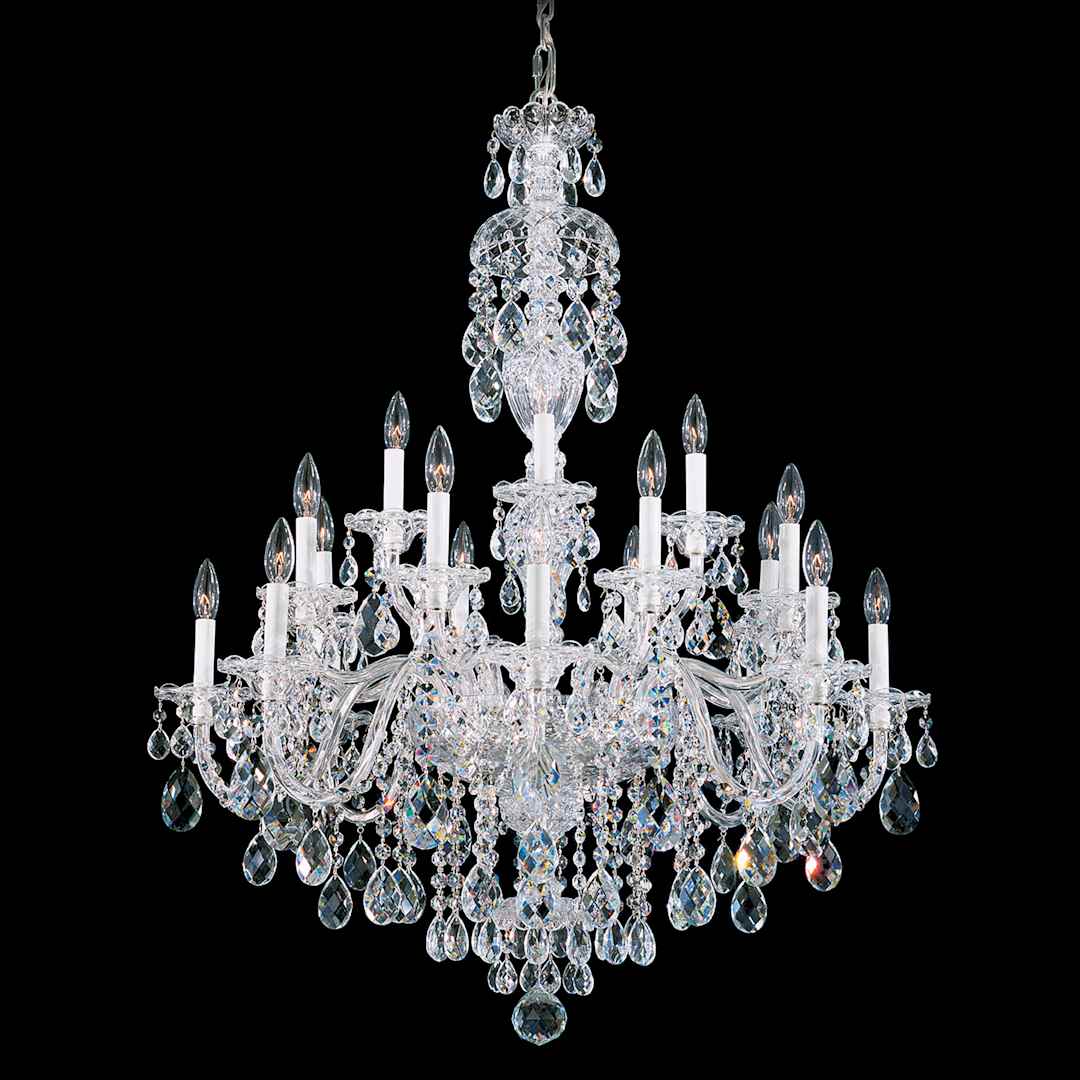 Sterling 20 Light 34" Wide Crystal Chandelier with Clear Swarovski Crystals