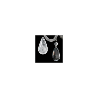 Renaissance Rock Crystal 6 Light 20" Wide Semi-Flush Waterfall Ceiling Fixture