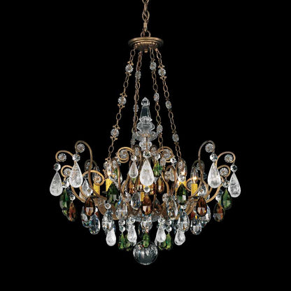 Renaissance Rock Crystal 8 Light 27" Wide Crystal Empire Chandelier