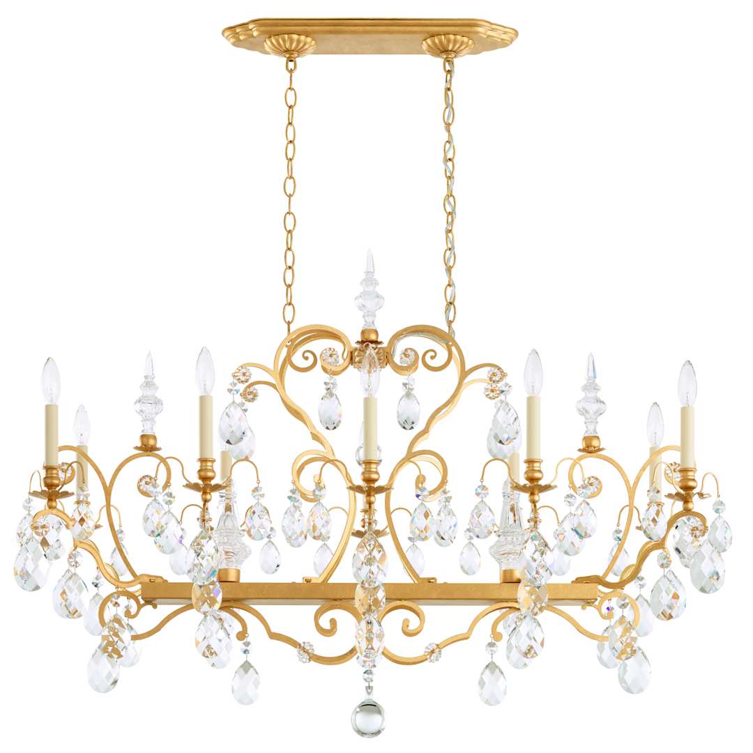 Renaissance 12 Light 46" Wide Crystal Chandelier with Clear Swarovski Crystals