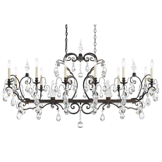 Renaissance 14 Light 56" Wide Crystal Chandelier with Clear Swarovski Crystals