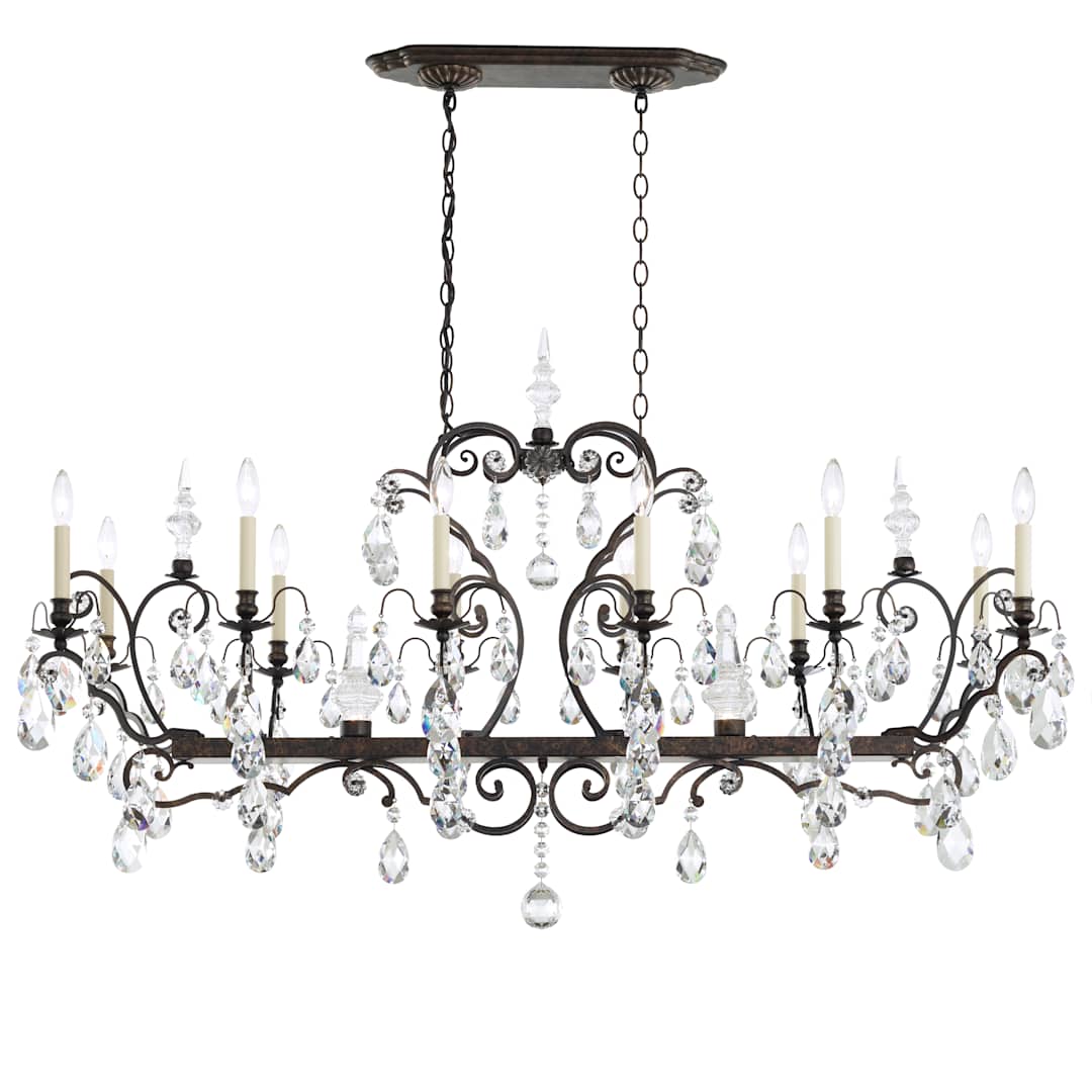 Renaissance 14 Light 56" Wide Crystal Chandelier with Clear Swarovski Crystals