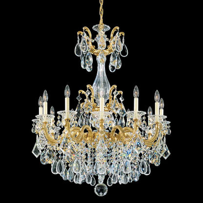 La Scala 12 Light 33" Wide Crystal Chandelier