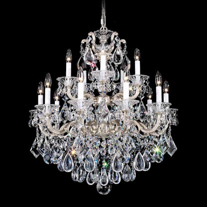La Scala 15 Light 28" Wide Crystal Chandelier with Swarovski Crystals