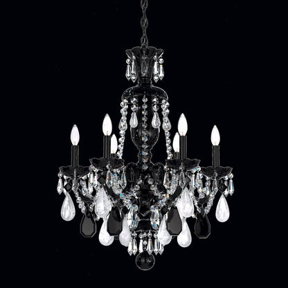 Hamilton 6 Light 22" Wide Crystal Chandelier with Clear Rock Crystals