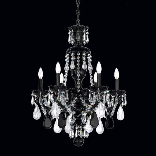 Hamilton 6 Light 22" Wide Crystal Chandelier with Clear Rock Crystals
