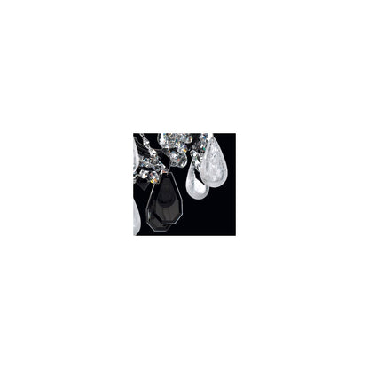 Hamilton 7 Light 24" Wide Crystal Chandelier with Black Rock Crystals