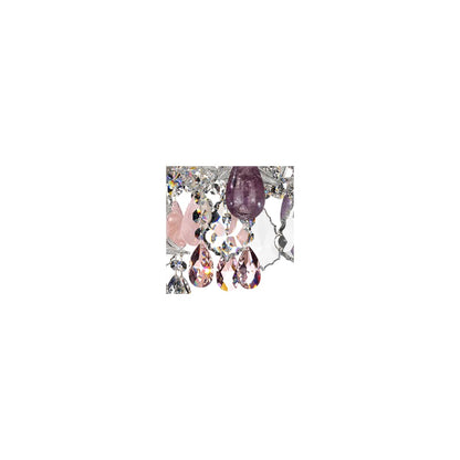 Hamilton 7 Light 24" Wide Crystal Chandelier with Amethyst Rock Crystals