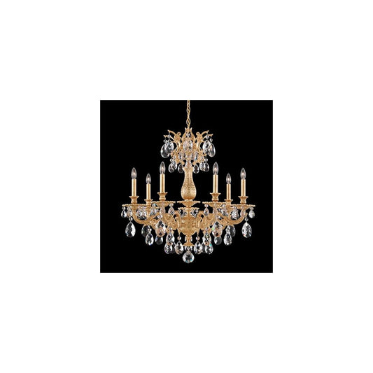 Milano 7 Light 27" Wide Crystal Chandelier with Clear Optic Crystals